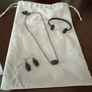 Kendra Scott gunmetal set